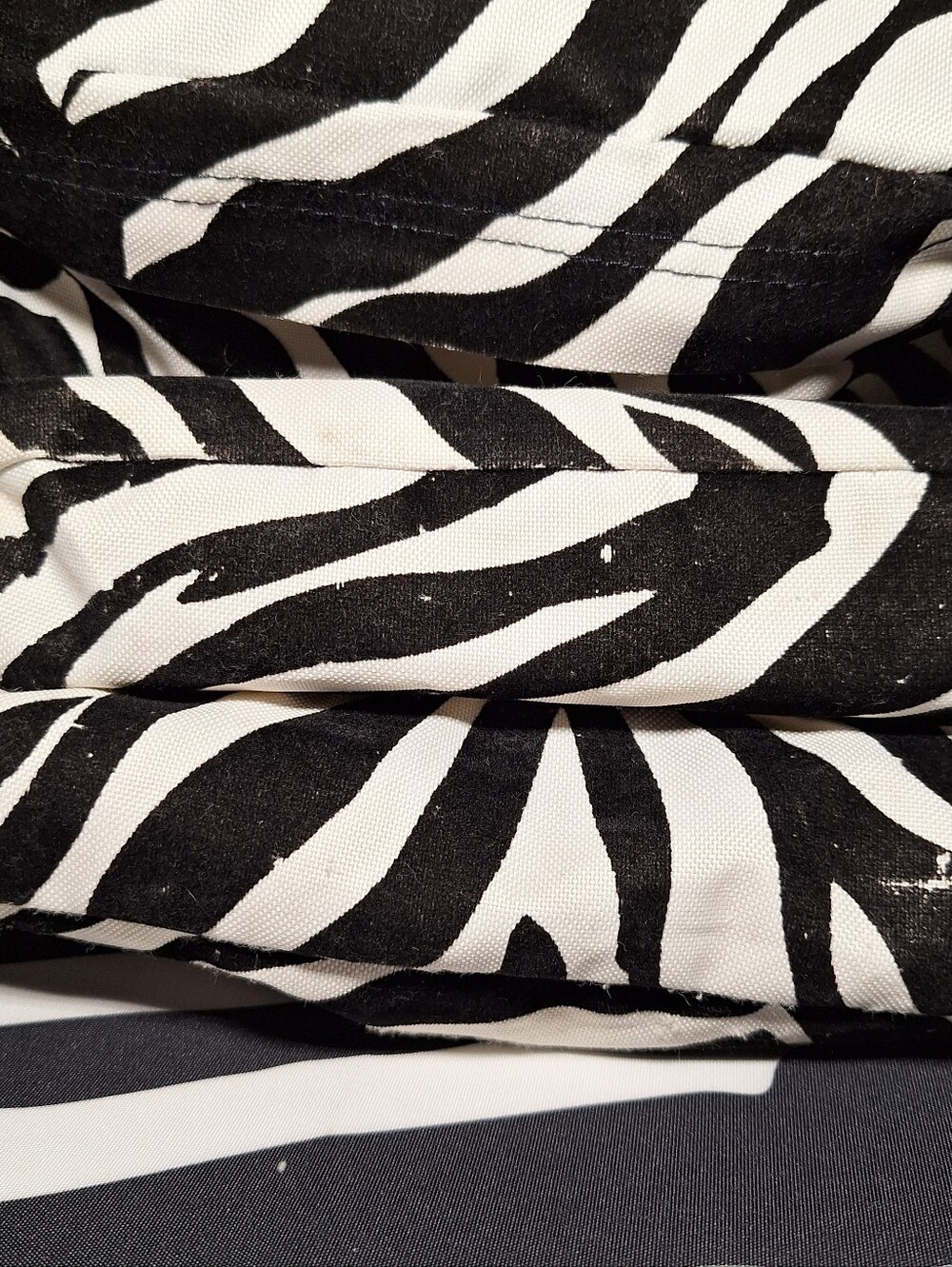 Jansport Backpack Zebra Black White, w/ Velvet-Like Soft Fuzzy Black Stripes - Picture 9 of 15